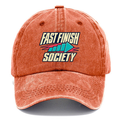 Fast Finish Society 90S Running Clubs Classic Cap – Terracotta Clay