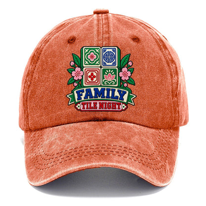 Family Tile Night Mahjong Game Night Classic Cap – Terracotta Clay