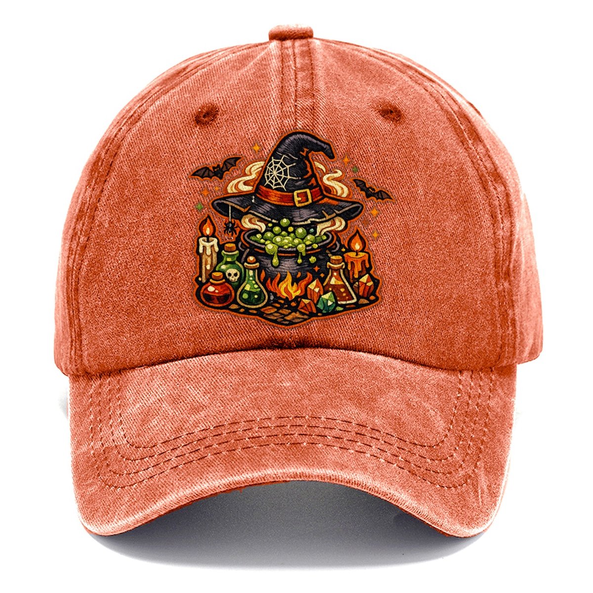 Witch Cauldron Patch Classic Cap – Terracotta Clay