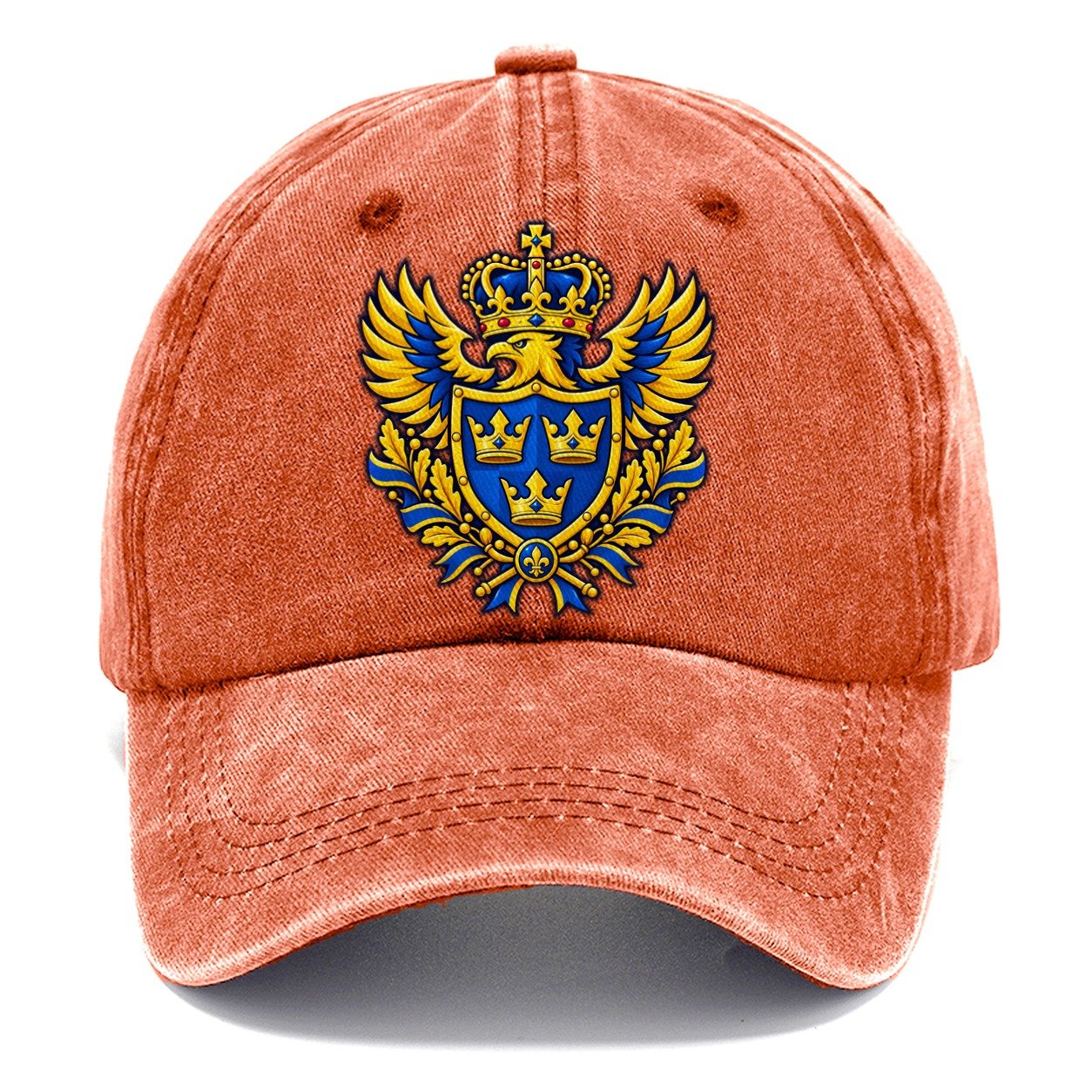 Sweden Heraldic Crest Country Logos Classic Cap – Terracotta Clay