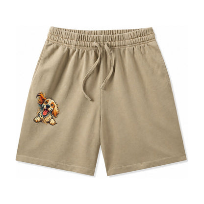 English Springer Spaniel Washed Shorts – Khaki