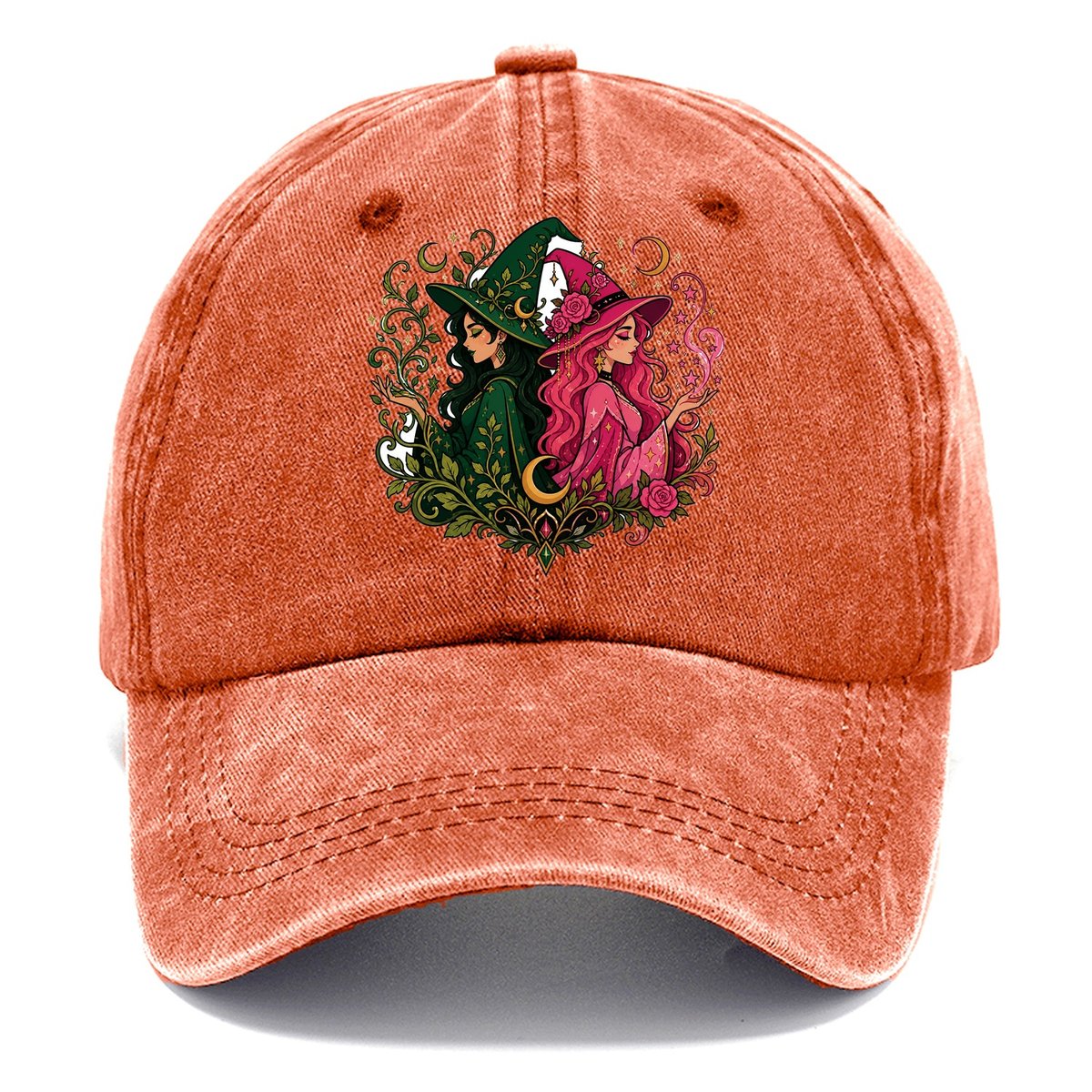 Dual Witch Botanical Moon Classic Cap – Terracotta Clay