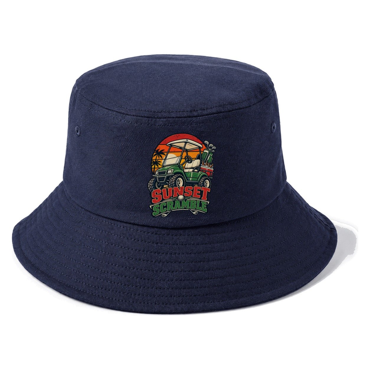 Sunset Scramble Golf Life Bucket Hat – Twilight Navy