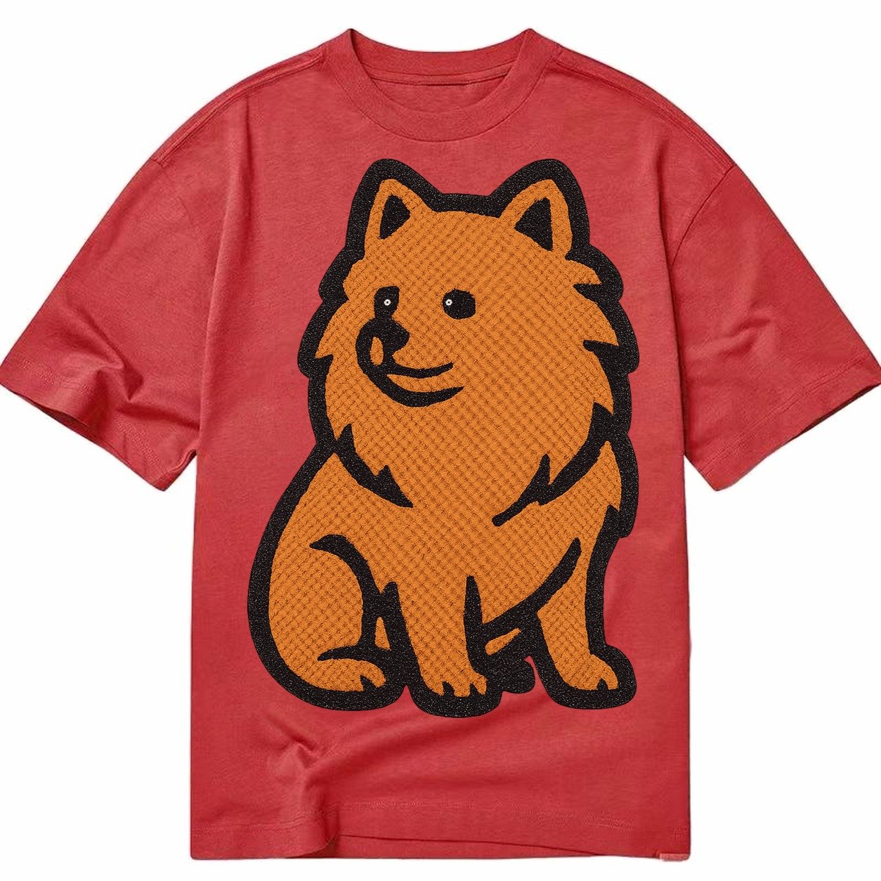 Pomeranian Orange Fluffy Charm Classic T-shirt – Red