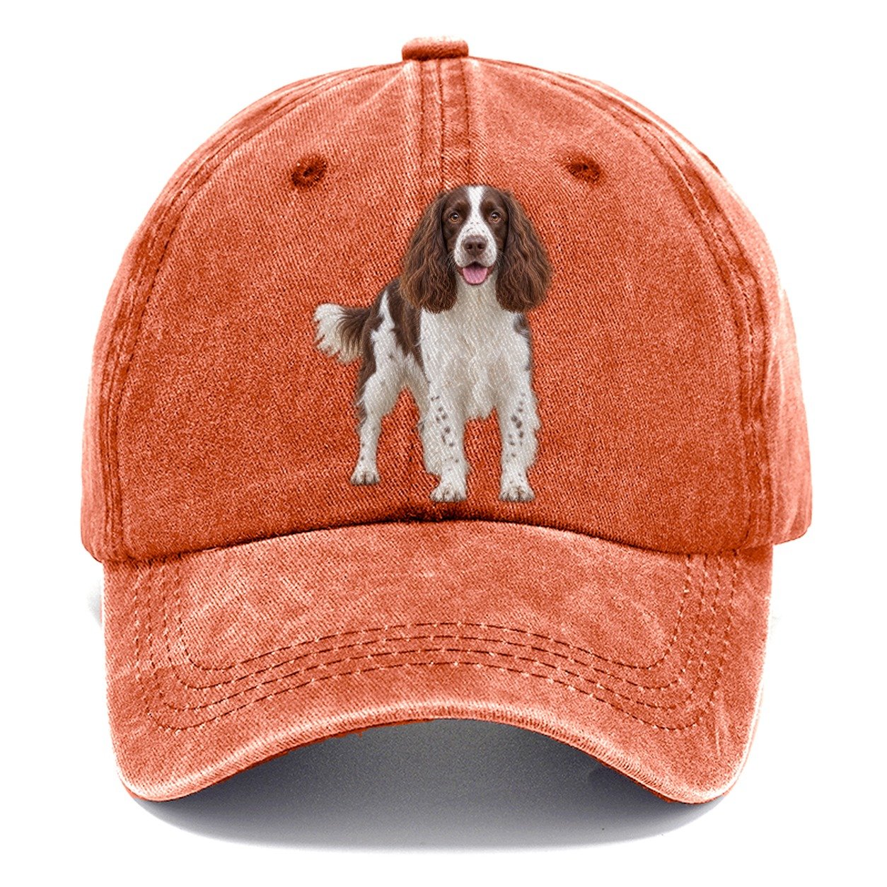 English Springer Spaniel Standing Top Breeds Classic Cap – Terracotta Clay