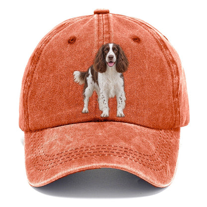 English Springer Spaniel Standing Top Breeds Classic Cap – Terracotta Clay