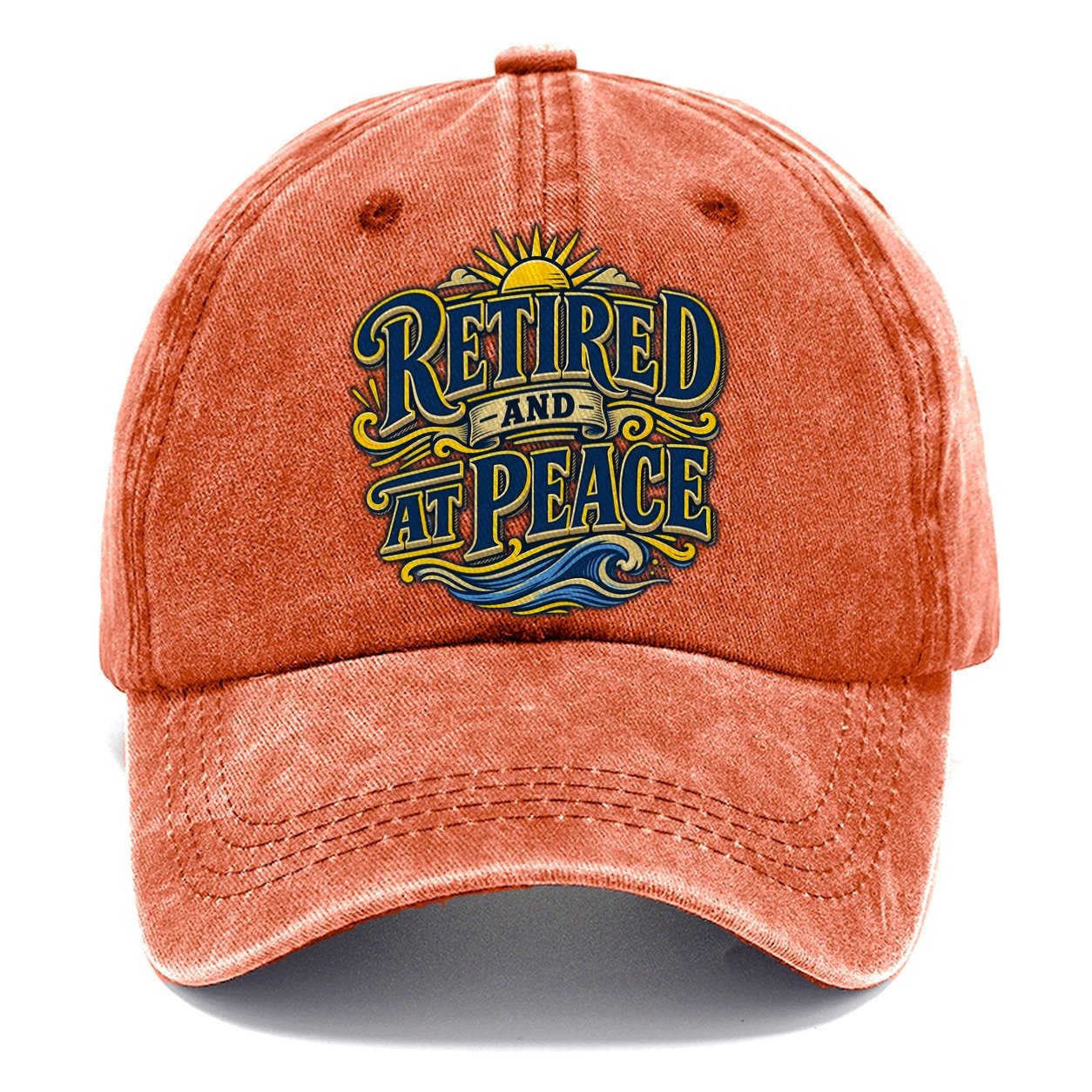 Retired And At Peace Retired Living Classic Cap – Terracotta Clay
