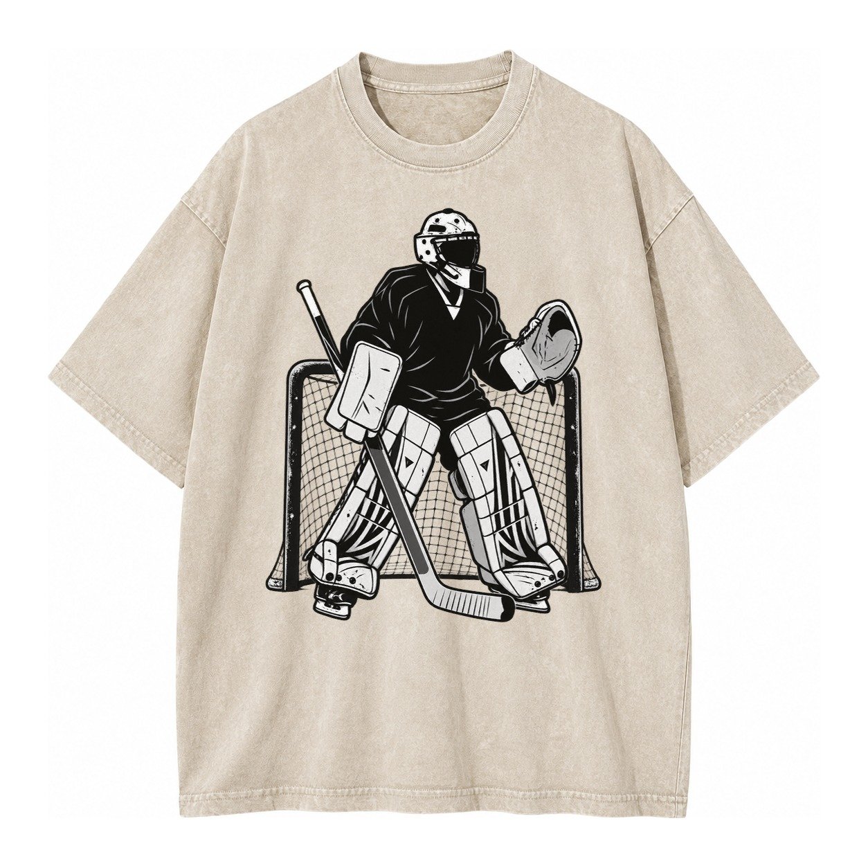 Hockey Goalie Vintage T-shirt – Off White