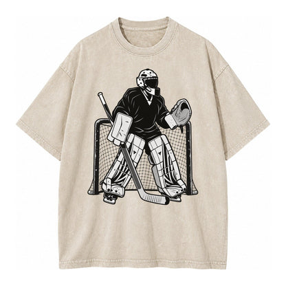Hockey Goalie Vintage T-shirt – Off White
