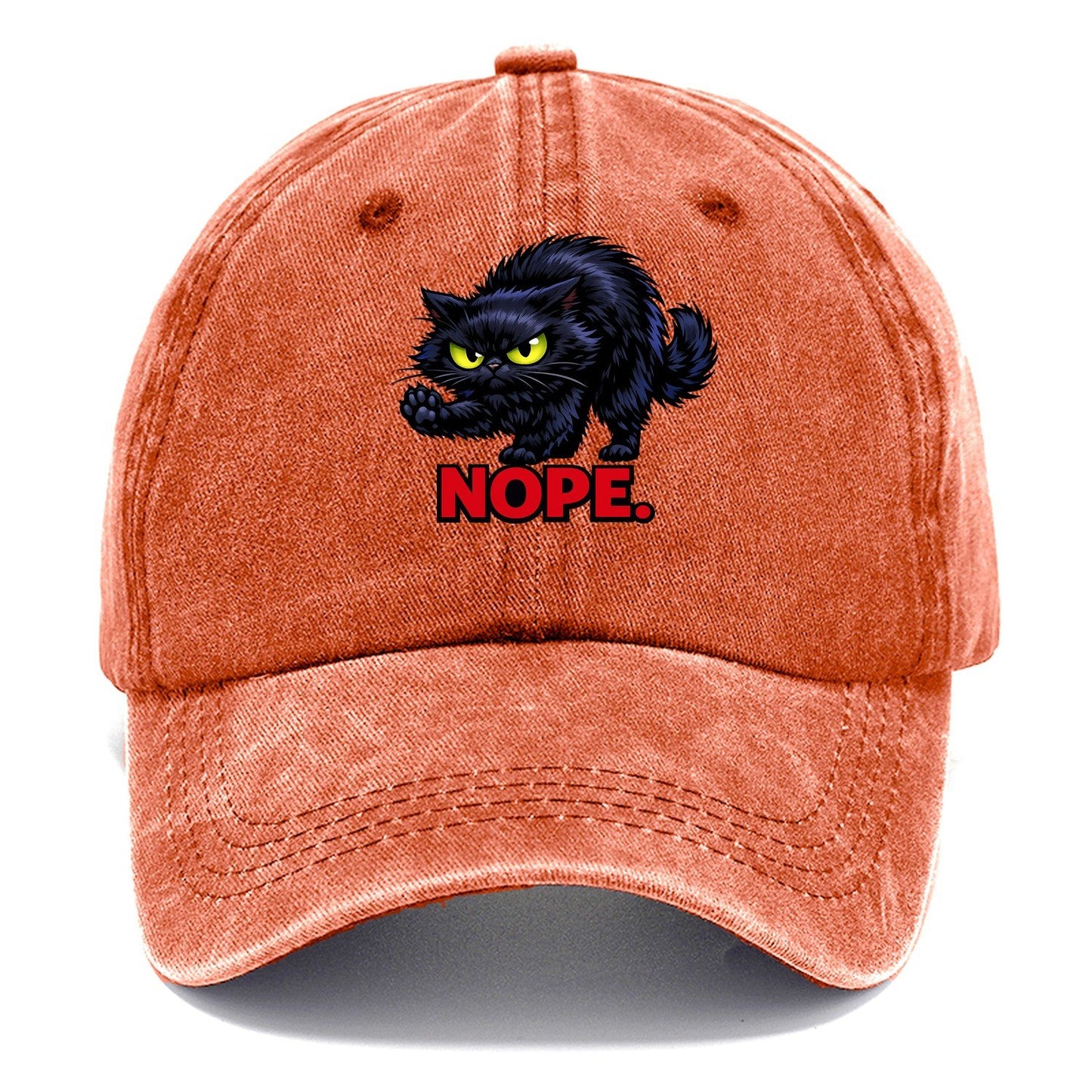 Nope Black Cat Classic Cap – Terracotta Clay