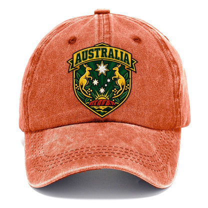 Australia Retro Badge Country Logos Classic Cap – Terracotta Clay