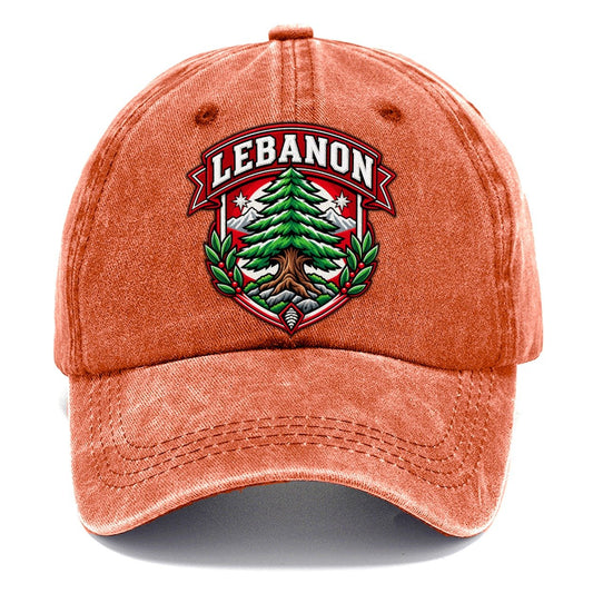 Lebanon Retro Badge Country Logos Classic Cap – Terracotta Clay