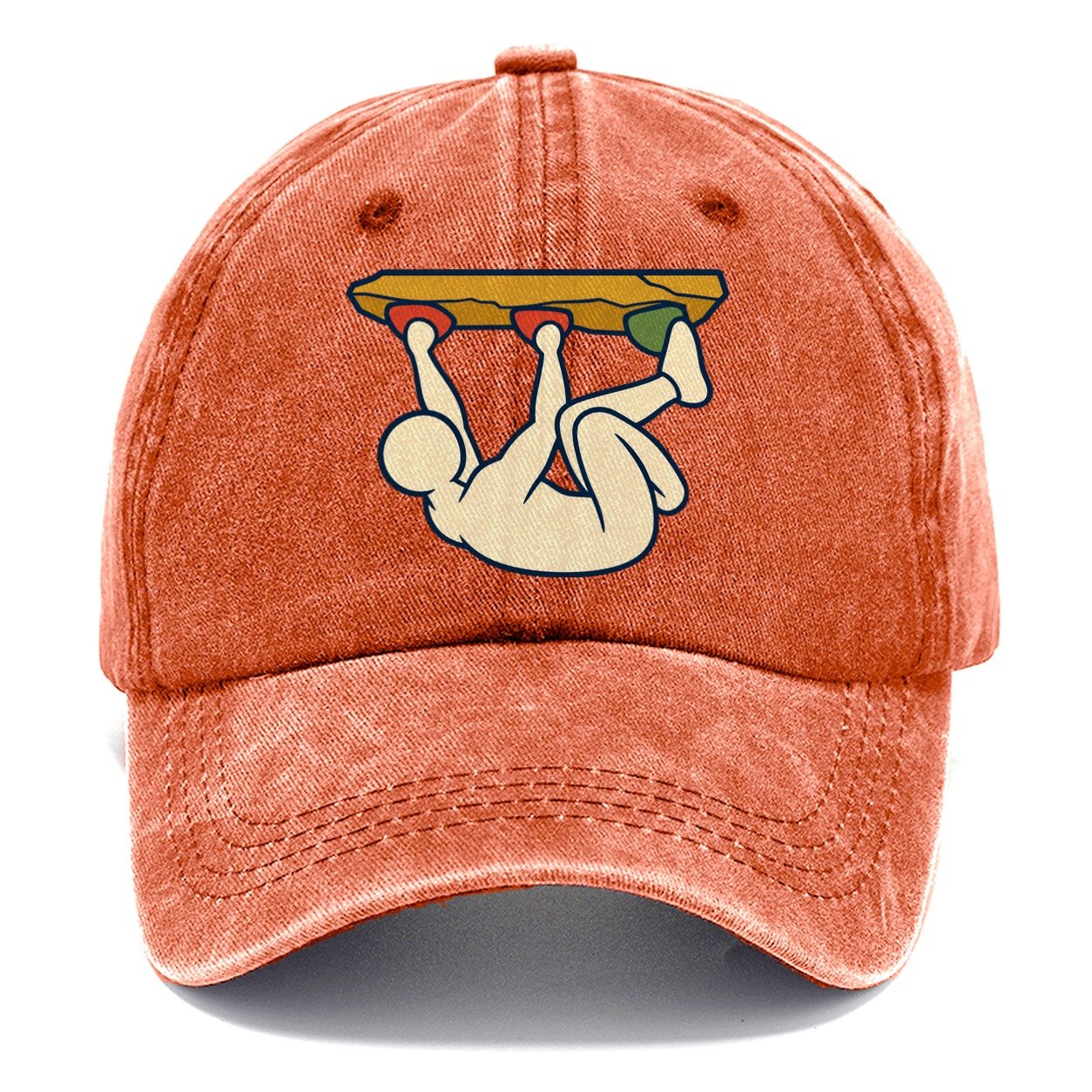 Overhang Body Position Rock Climbing Classic Cap – Terracotta Clay