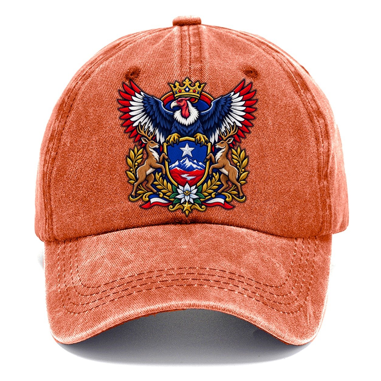 Chile Heraldic Crest Country Logos Classic Cap – Terracotta Clay
