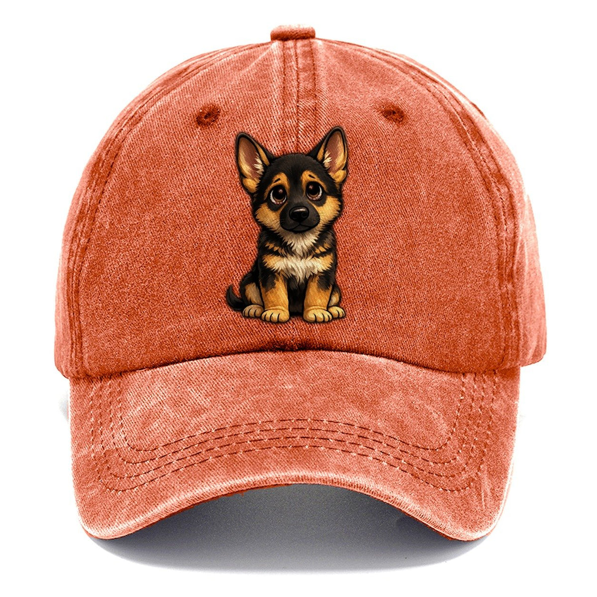 German Shepherd Sitting Sweetheart Classic Cap – Terracotta Clay