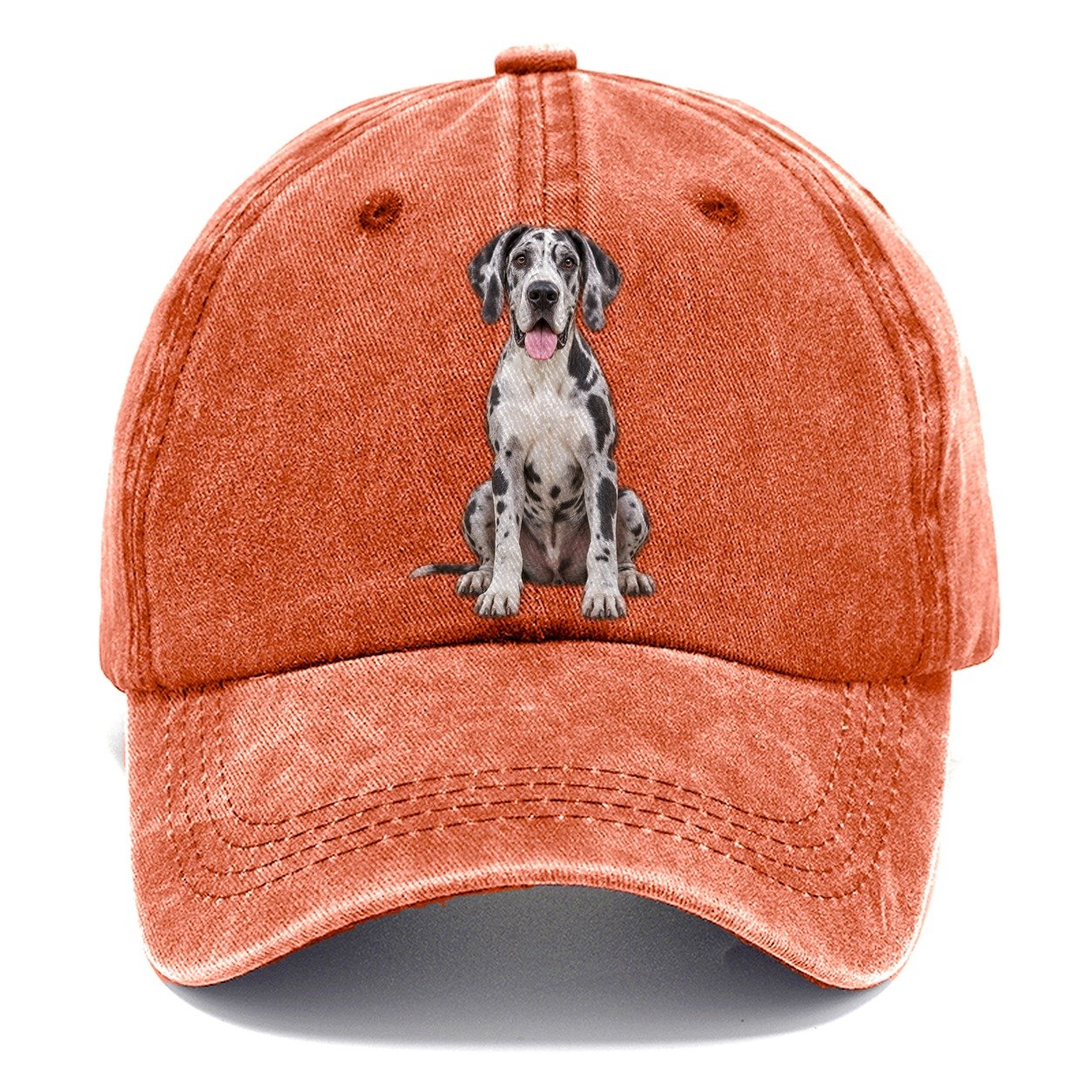 Great Dane Sitting Top Breeds Classic Cap – Terracotta Clay