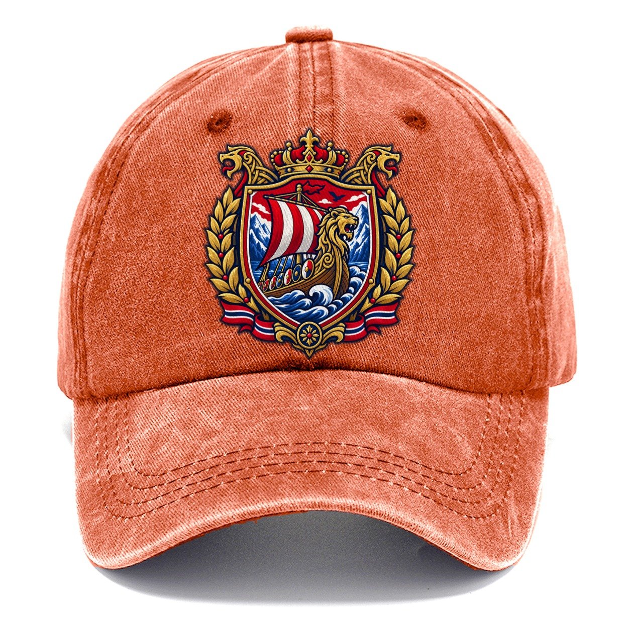 Norway Heraldic Crest Country Logos Classic Cap – Terracotta Clay
