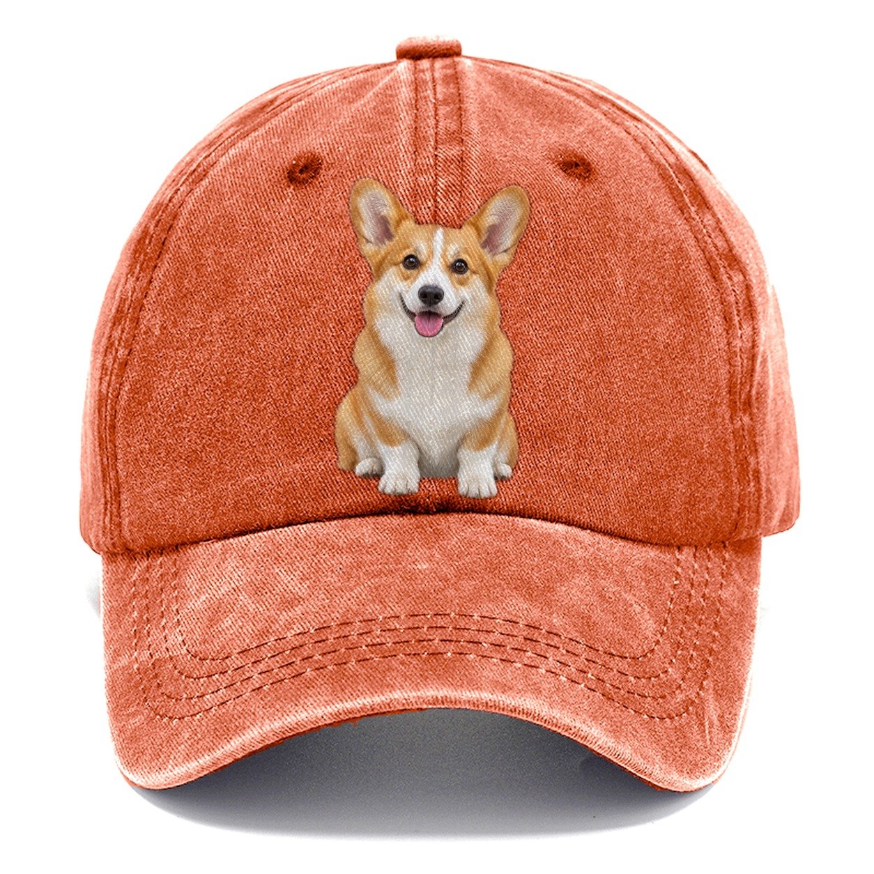 Pembroke Welsh Corgi Sitting Top Breeds Classic Cap – Terracotta Clay