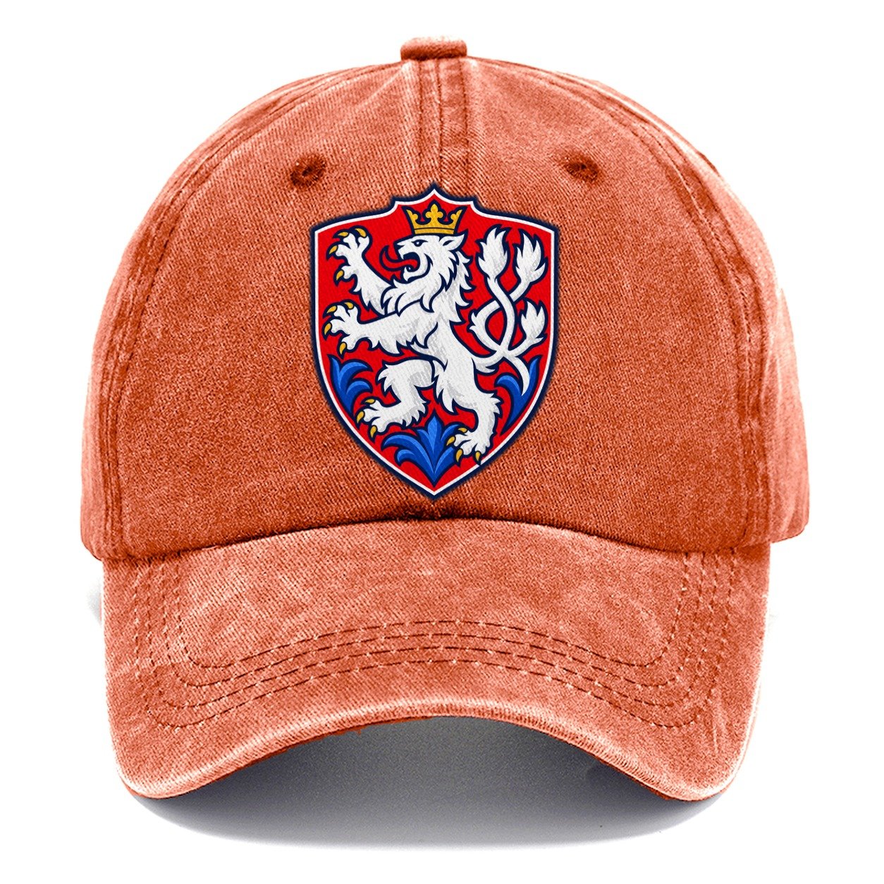 Czech Republic Minimal Emblem Country Logos Classic Cap – Terracotta Clay