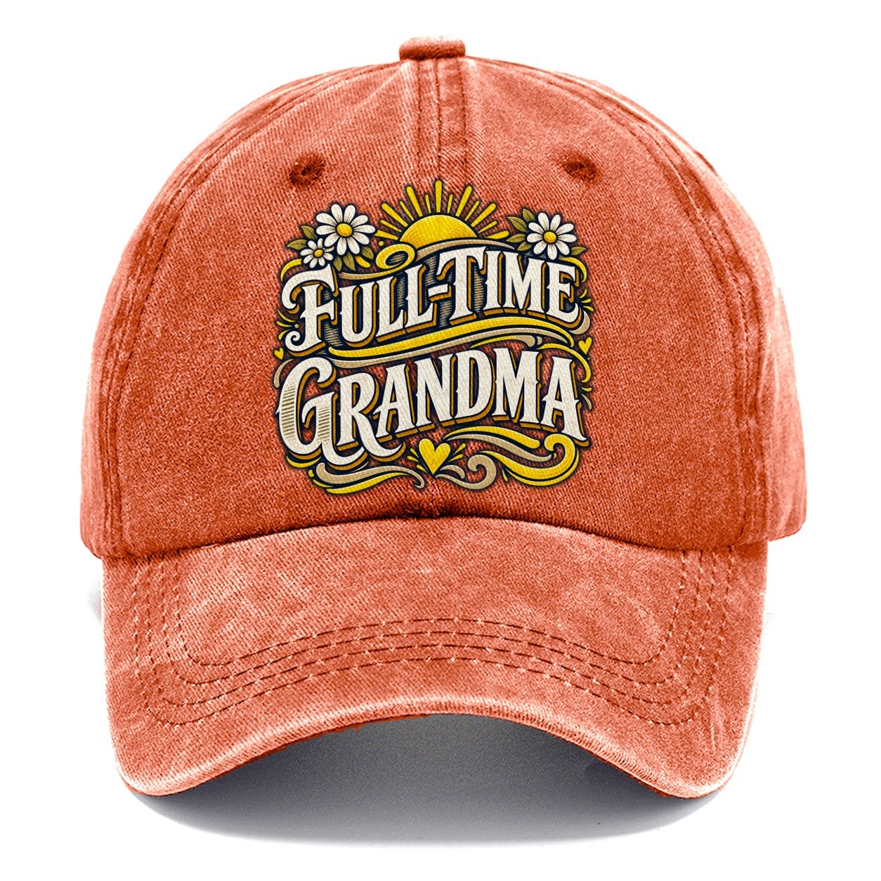 Full Time Grandma Retired Living Classic Cap – Terracotta Clay
