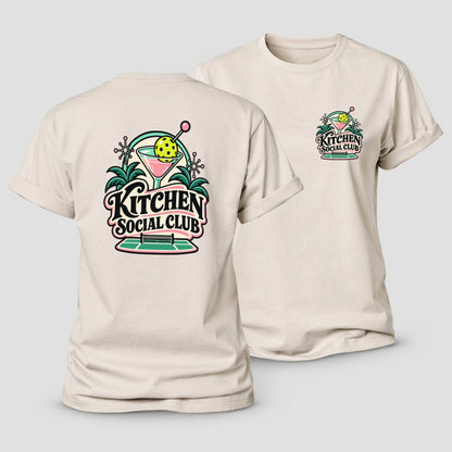 Kitchen Social Club Pickleball Life Women's Cotton T-Shirt – Sand
