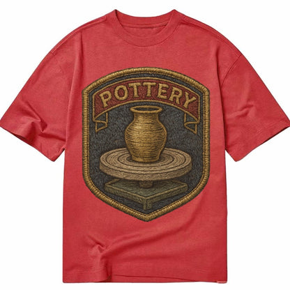 Pottery Wheel Classic T-shirt – Red