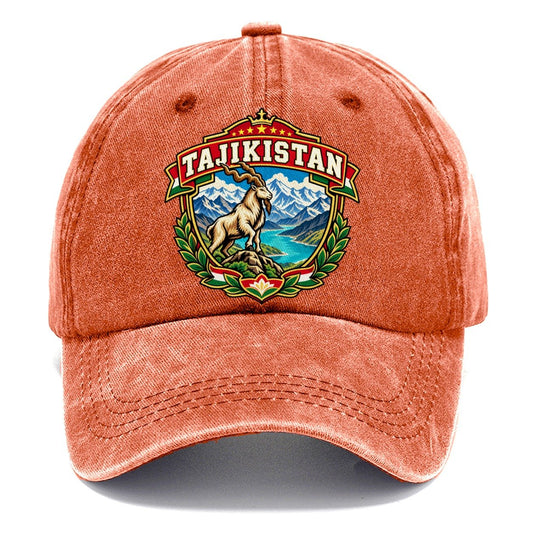 Tajikistan Retro Badge Country Logos Classic Cap – Terracotta Clay