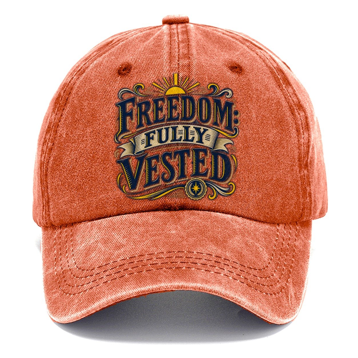 Freedom Fully Vested Retired Living Classic Cap – Terracotta Clay