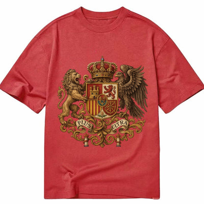 Spain Royal Logo Traditional Corona Real Espanola Plus Ultra Classic T-shirt – Red