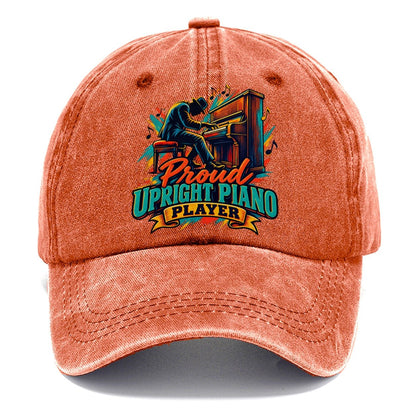 Proud Upright Piano Player Music Instruments Classic Cap – Terracotta Clay