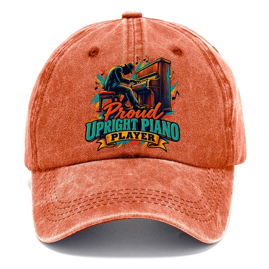 Proud Upright Piano Player Music Instruments Classic Cap – Terracotta Clay