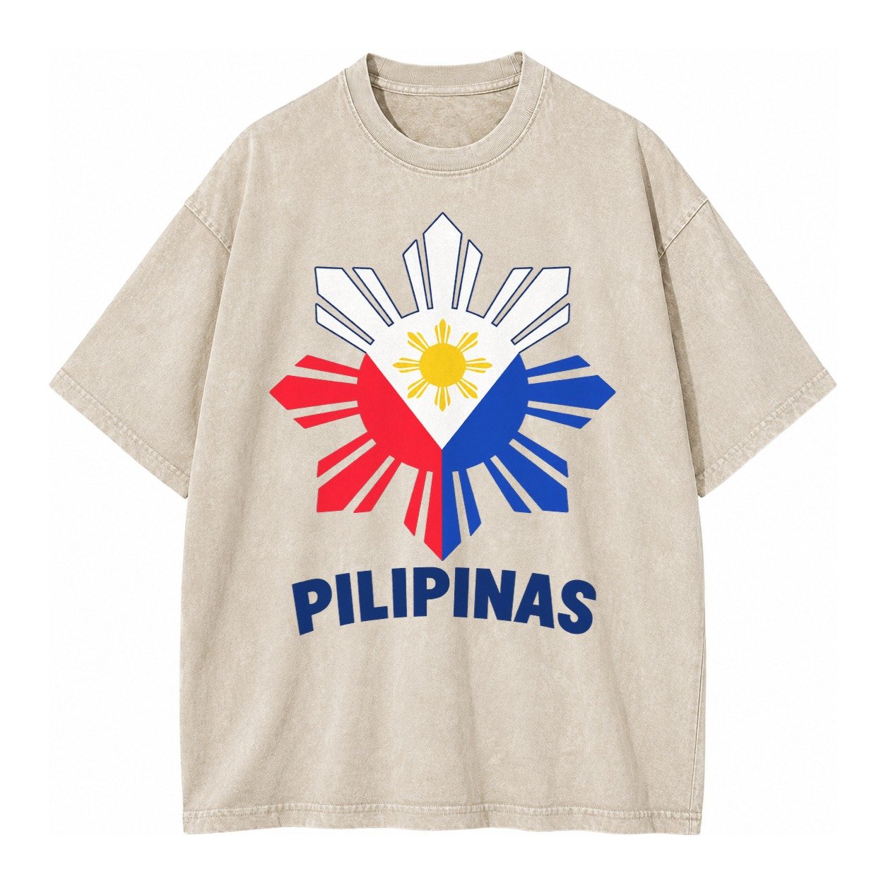 Philippines Sun Stars Vintage T-shirt – Off White