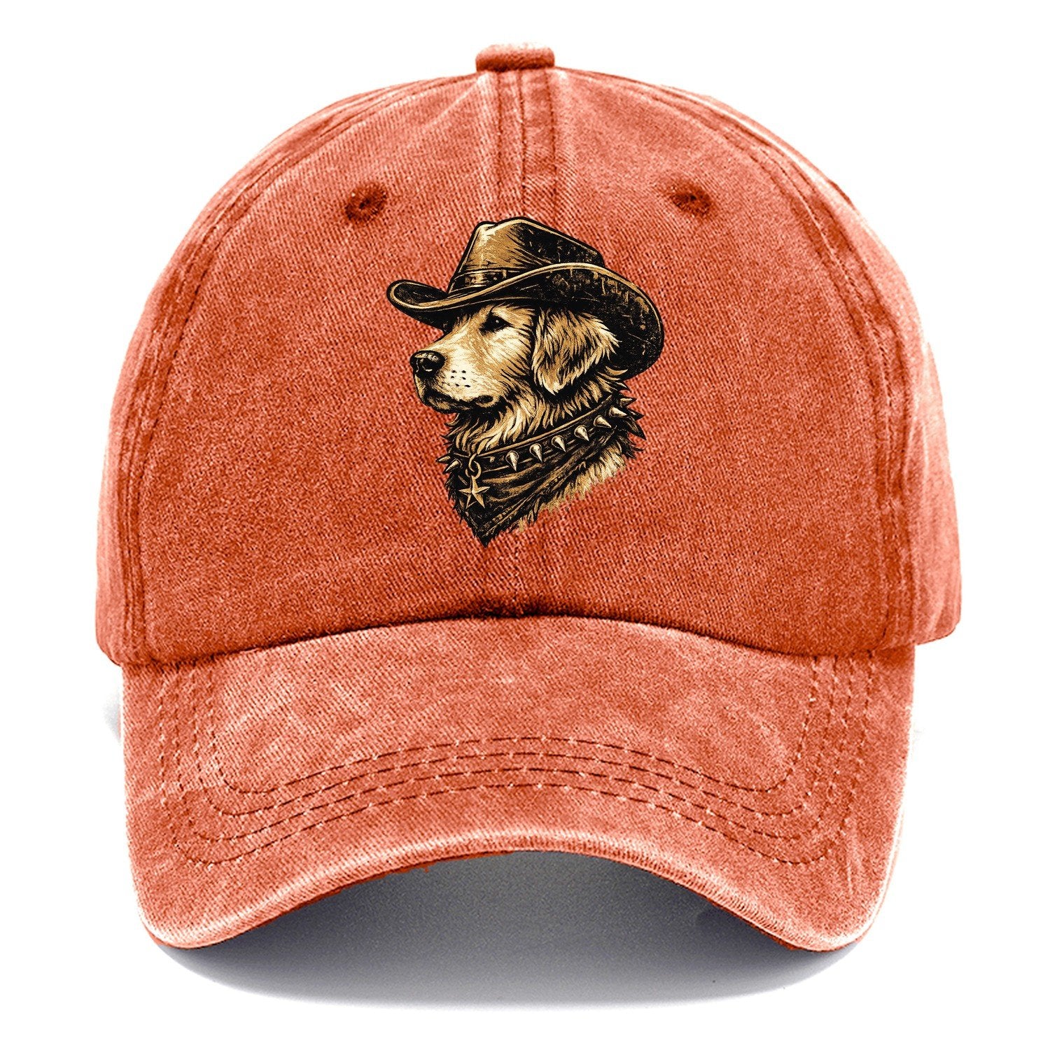 Golden Retriever Western Outlaw Classic Cap – Terracotta Clay