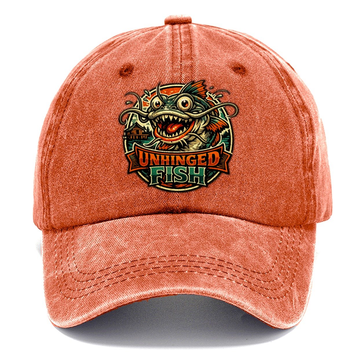 Unhinged Fish Catfish Classic Cap – Terracotta Clay