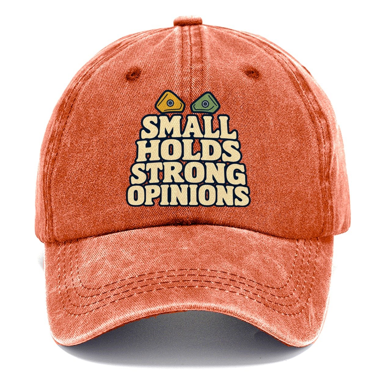 Small Holds Strong Opinions Rock Climbing Classic Cap – Terracotta Clay