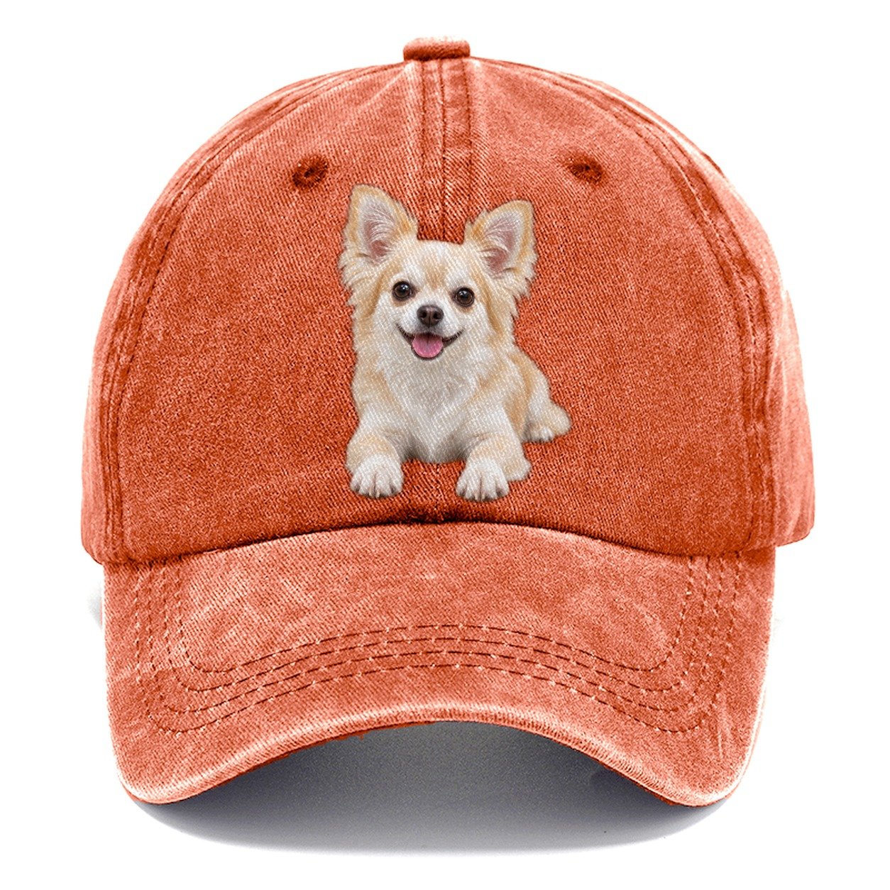Chihuahua Lying Down Top Breeds Classic Cap – Terracotta Clay