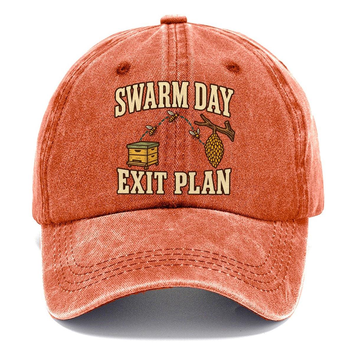 Swarm Day Exit Plan Beekeeping Classic Cap – Terracotta Clay