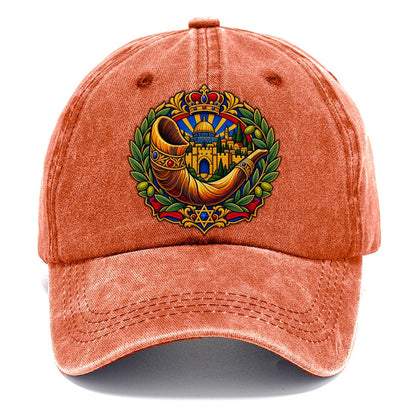 Rams Horn Shofar Jerusalem Classic Cap – Terracotta Clay