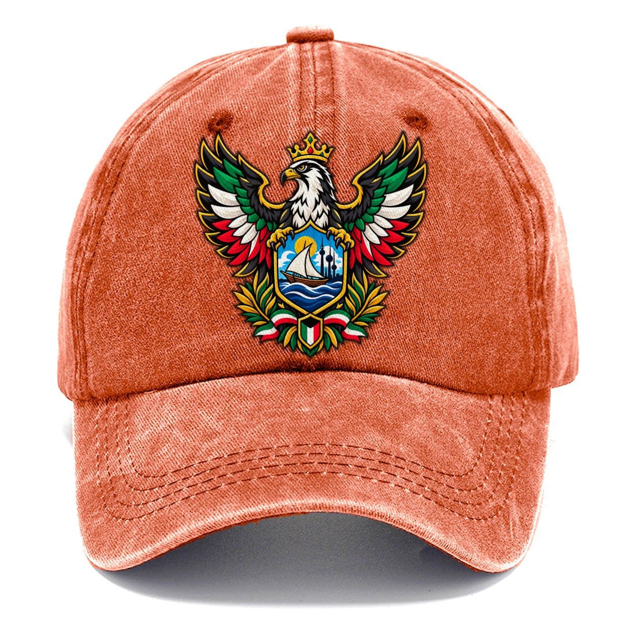 Kuwait Heraldic Crest Country Logos Classic Cap – Terracotta Clay