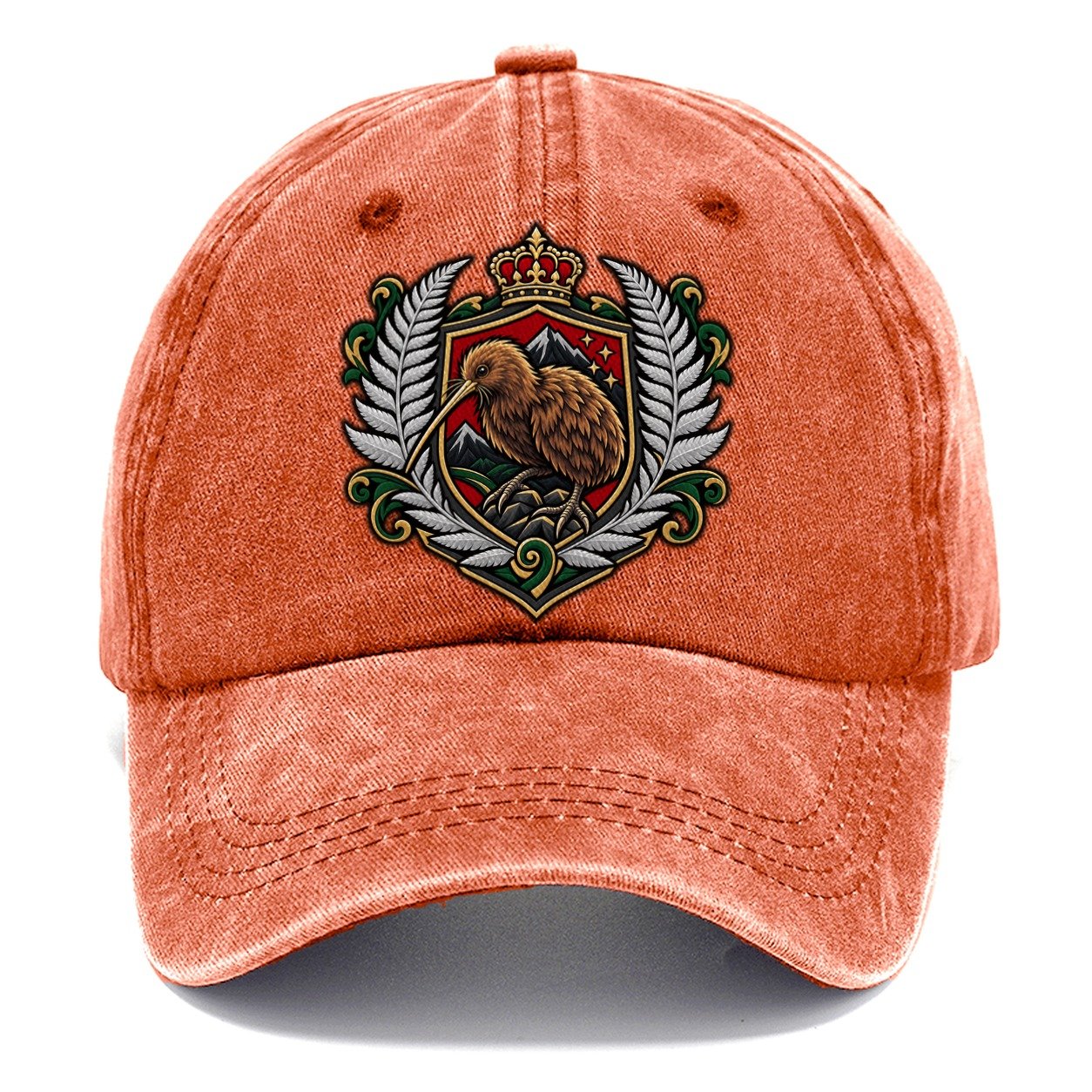 New Zealand Heraldic Crest Country Logos Classic Cap – Terracotta Clay