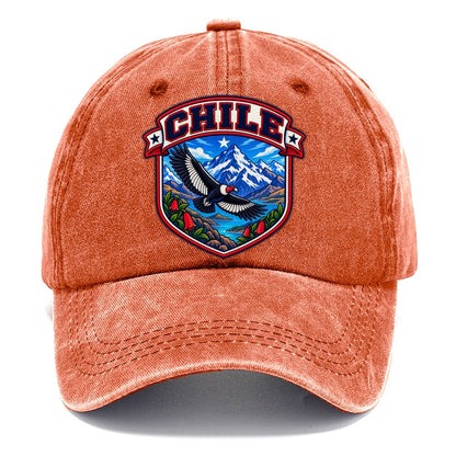 Chile Retro Badge Country Logos Classic Cap – Terracotta Clay