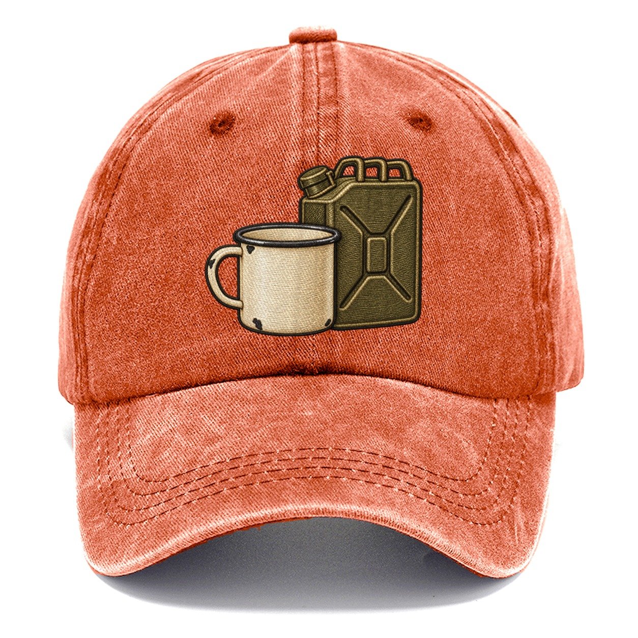 Enamel Camp Mug And Fuel Can Off Roading And Overlanding Classic Cap – Terracotta Clay
