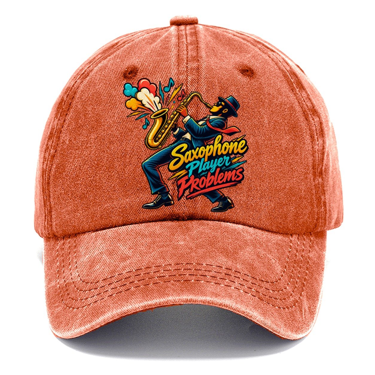 Saxophone Player Problems Music Instruments Classic Cap – Terracotta Clay