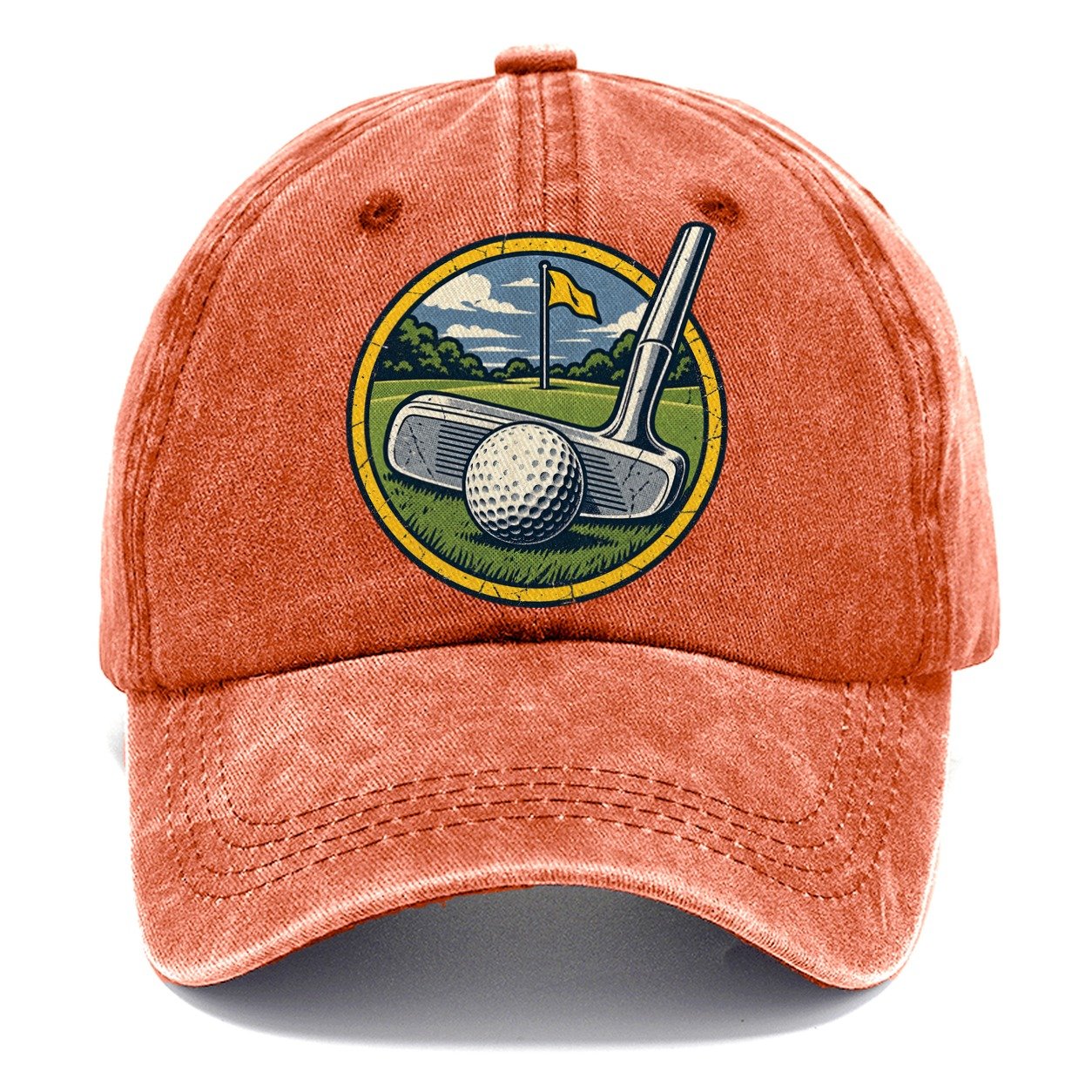 Putter And Ball Circle Golf Life Classic Cap – Terracotta Clay
