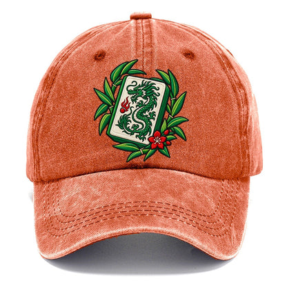 Green Dragon Mahjong Game Night Classic Cap – Terracotta Clay