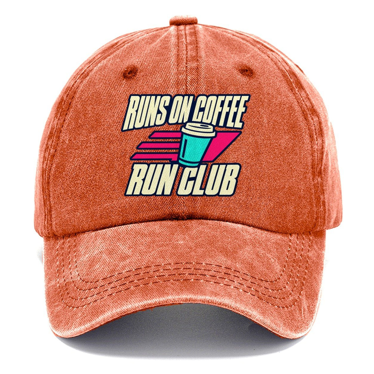 Runs On Coffee Run Club 90S Running Clubs Classic Cap – Terracotta Clay