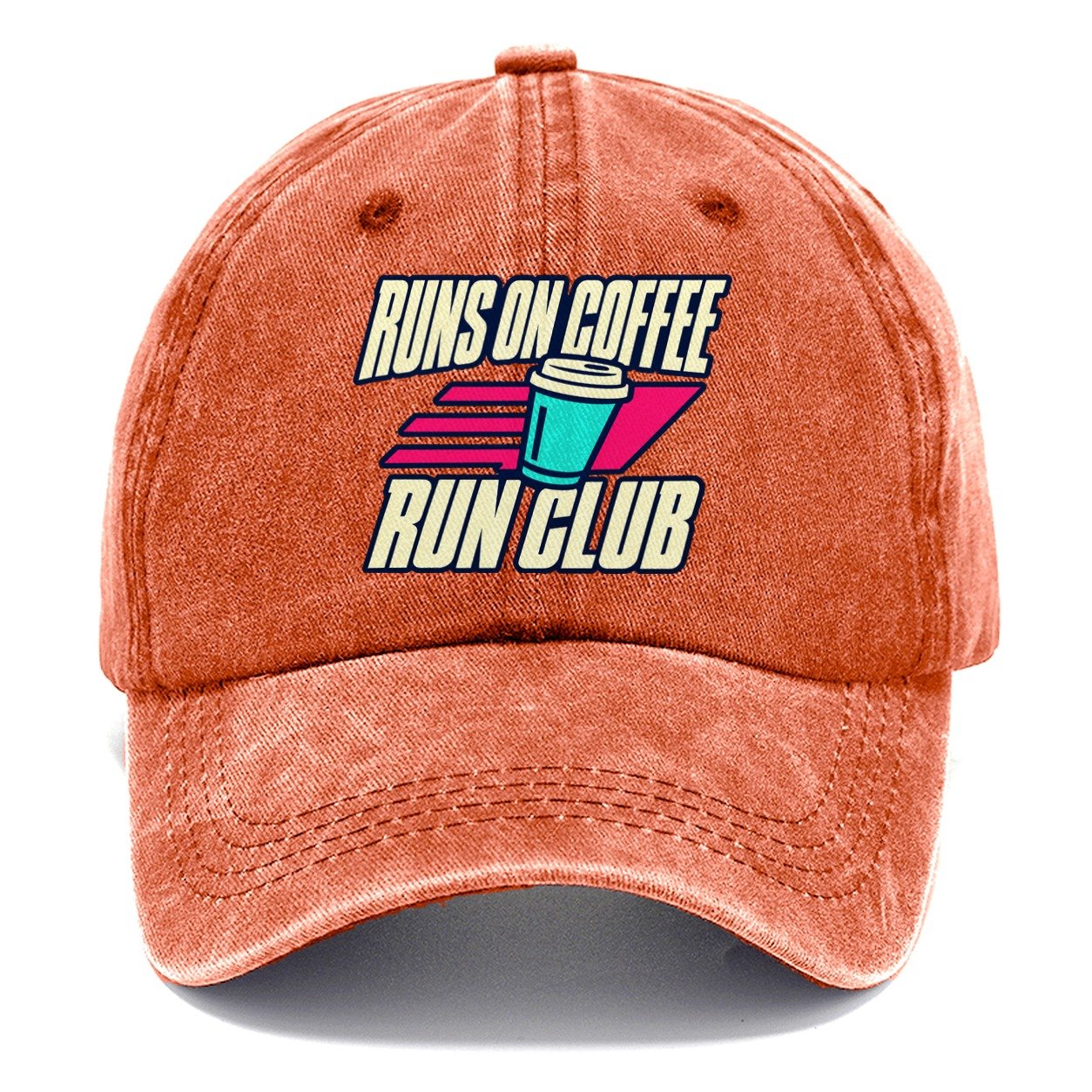 Runs On Coffee Run Club 90S Running Clubs Classic Cap – Terracotta Clay