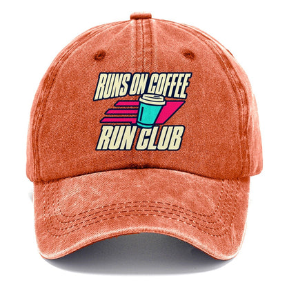 Runs On Coffee Run Club 90S Running Clubs Classic Cap – Terracotta Clay