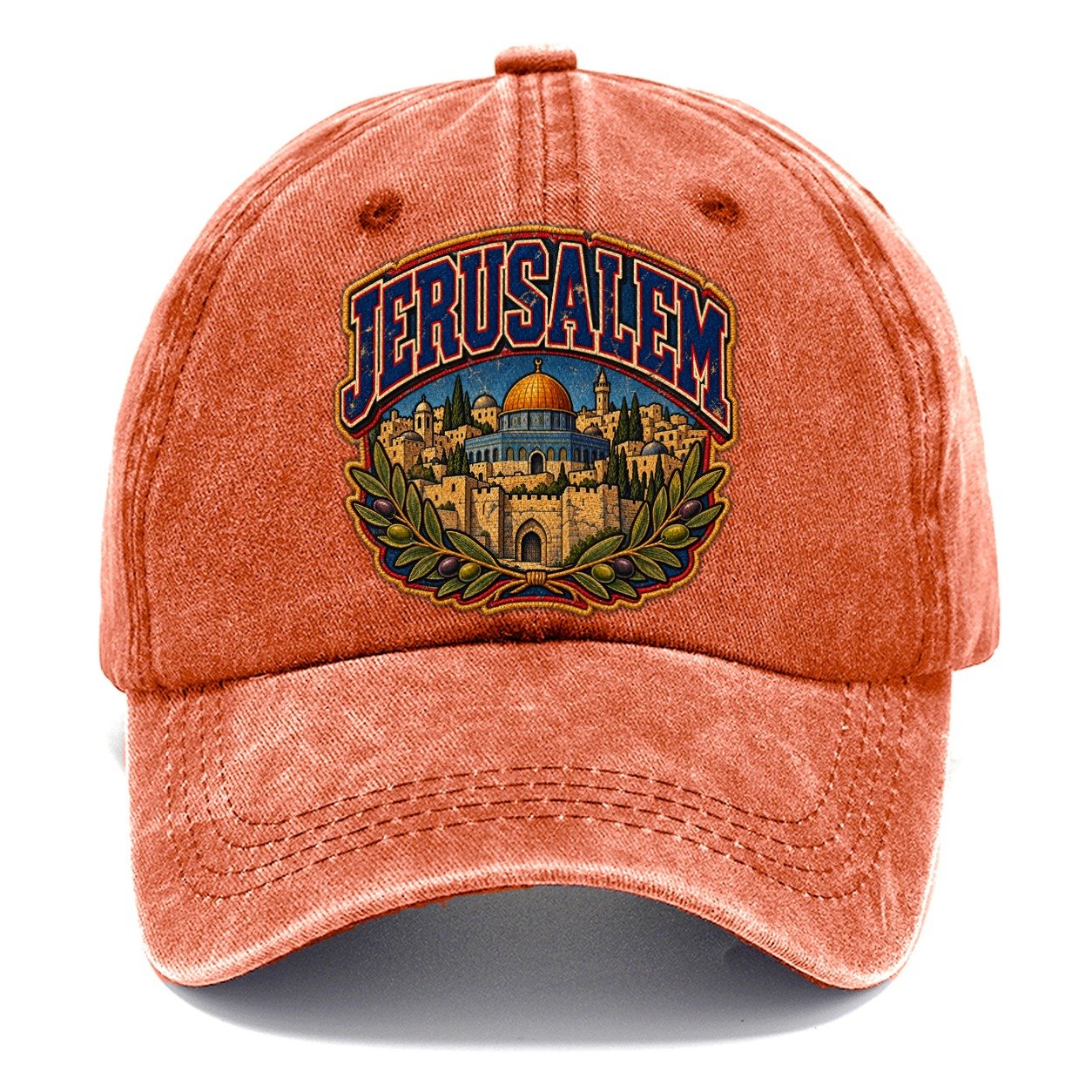 Varsity Arc Jerusalem Lettering Jerusalem Classic Cap – Terracotta Clay
