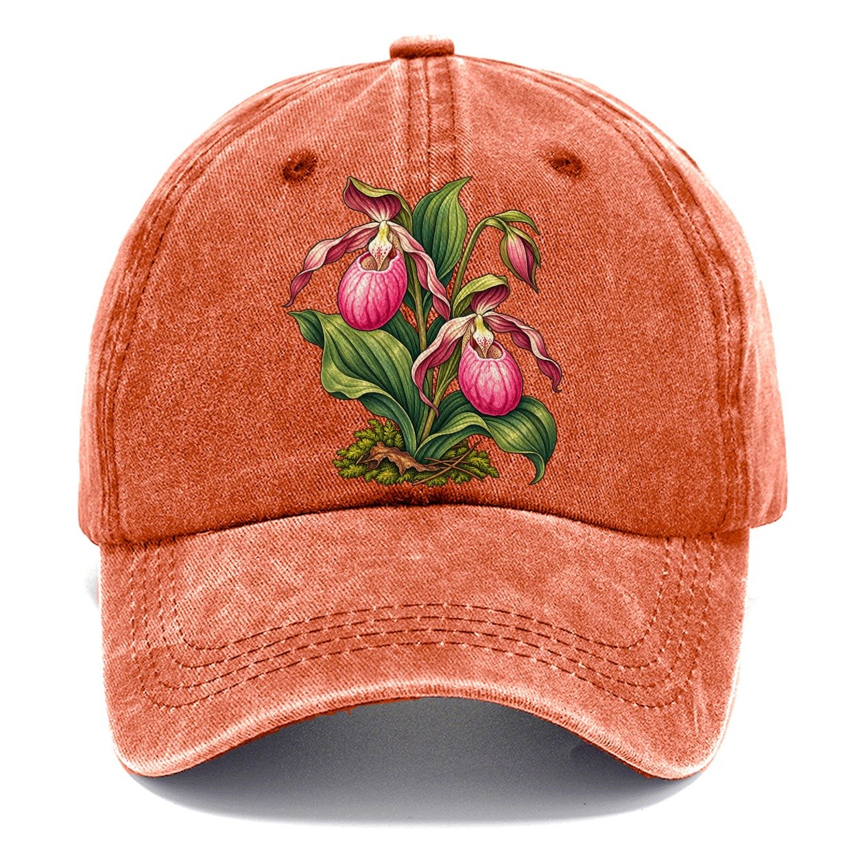 Prince Edward Island Lady S Slipper Canada Cultural Icons Classic Cap – Terracotta Clay